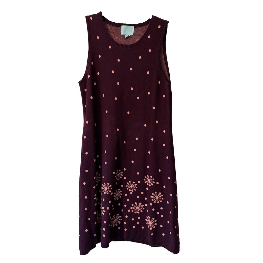 CeCe by Cynthia Steffe Dress Women's Size 12 Polka Dot Purple Twee Romantic